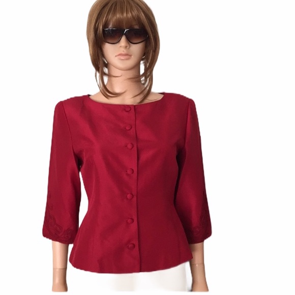 Talbots pure silk blouse jacket - Picture 13 of 13
